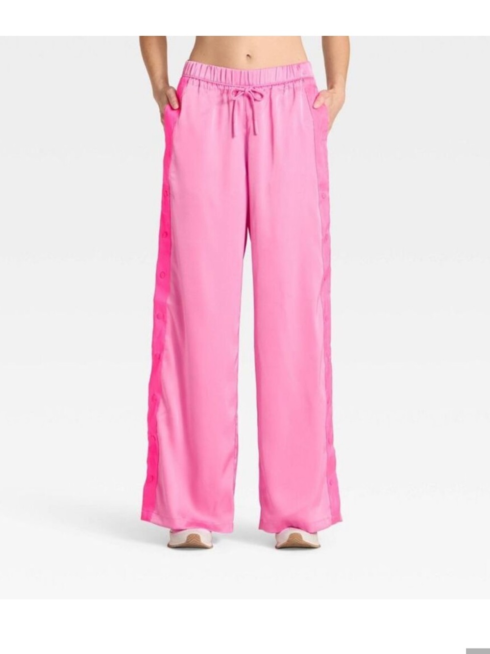 Target JoyLab Low Rise Satin Tear Away Track Pants NWT